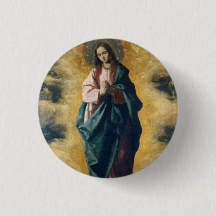Chapa Redonda De 2,5 Cm Inmaculada concepción de Zurbarán