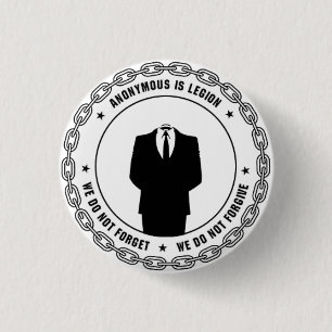 Chapa Redonda De 2,5 Cm Insignia anónima