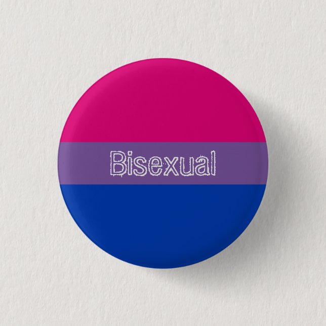 Chapa Redonda De 2,5 Cm Insignia bisexual de la bandera/ (Anverso)
