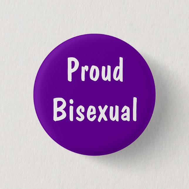 Chapa Redonda De 2,5 Cm Insignia bisexual orgullosa (Anverso)