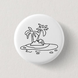 Chapa Redonda De 2,5 Cm insignia/botón de isla paradisíaca, insignia de va