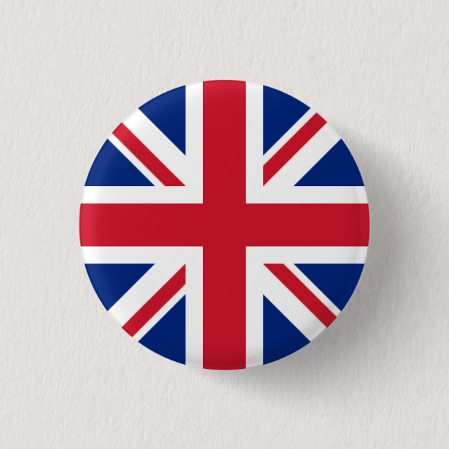 Chapa Redonda De 2,5 Cm Insignia BRITÁNICA - Union Jack (Anverso)