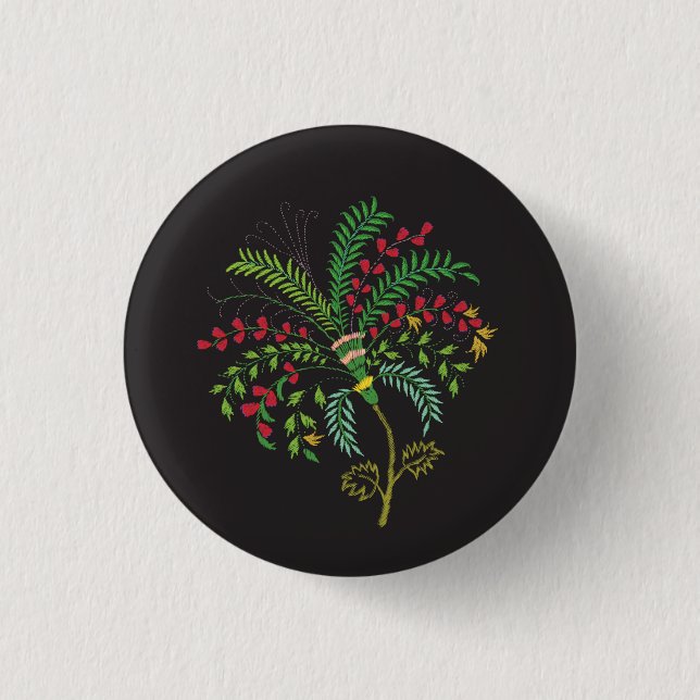 Chapa Redonda De 2,5 Cm Insignia, broche con bordado (Anverso)