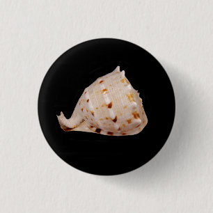 Chapa Redonda De 2,5 Cm Insignia Conch Shell