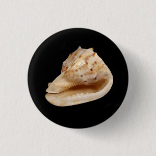 Chapa Redonda De 2,5 Cm Insignia Conch Shell