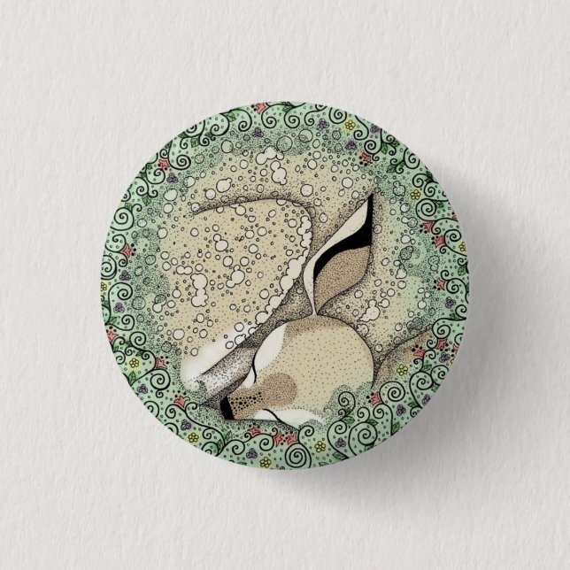 Chapa Redonda De 2,5 Cm Insignia de Amanecer Dormido (Anverso)