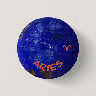 Chapa Redonda De 2,5 Cm Insignia de Aries, insignia de Zodiac Horoscope