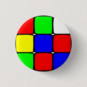 Chapa Redonda De 2,5 Cm Insignia de cubo