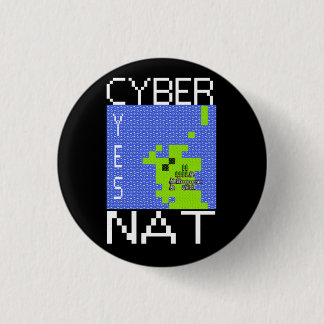 Chapa Redonda De 2,5 Cm Insignia de CYBERNAT
