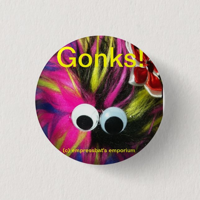 Chapa Redonda De 2,5 Cm Insignia de Gonk (Anverso)