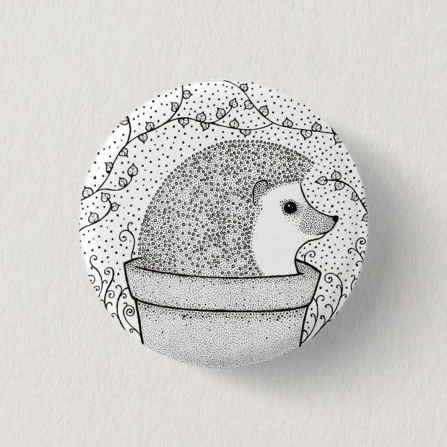 Chapa Redonda De 2,5 Cm Insignia de Hedgehog (Anverso)