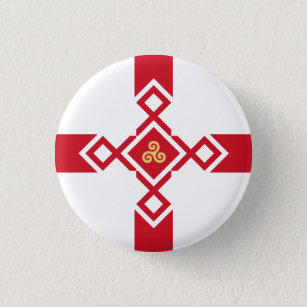 Chapa Redonda De 2,5 Cm Insignia de Inglaterra - cruz Anglo-Céltica