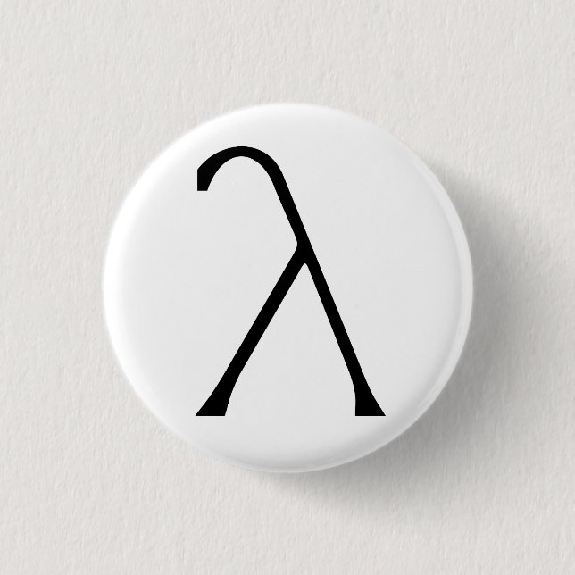 Chapa Redonda De 2,5 Cm Insignia de la lambda (Anverso)