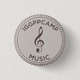 Chapa Redonda De 2,5 Cm Insignia de la música de IGGPPCamp