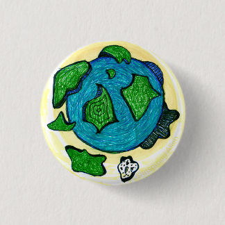 Chapa Redonda De 2,5 Cm Insignia de la Tierra Ascendente / Pin de Inspirin