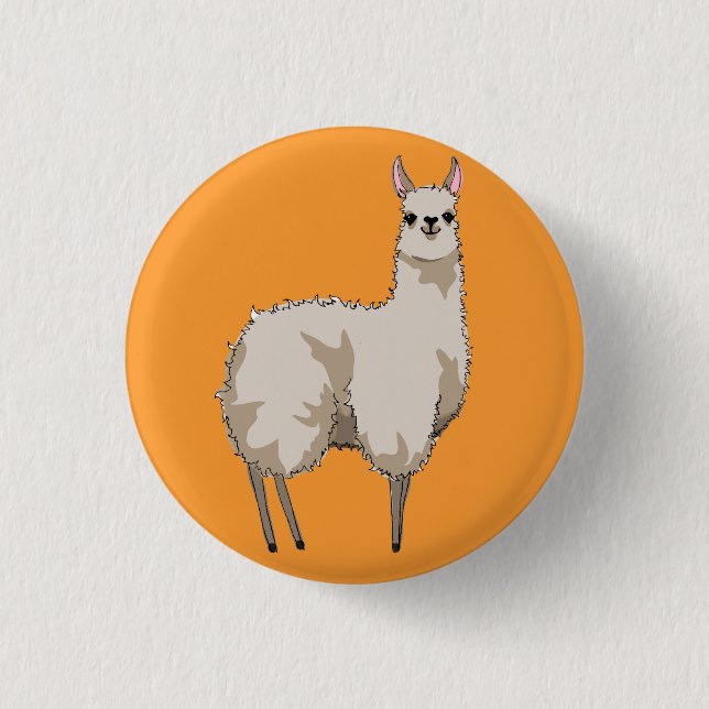 Chapa Redonda De 2,5 Cm Insignia de llamada naranja (Anverso)