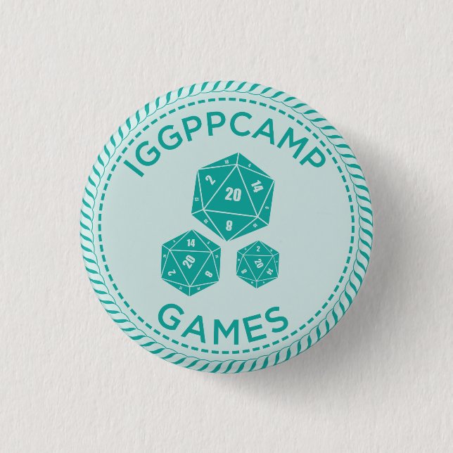 Chapa Redonda De 2,5 Cm Insignia de los juegos de IGGPPCamp (Anverso)