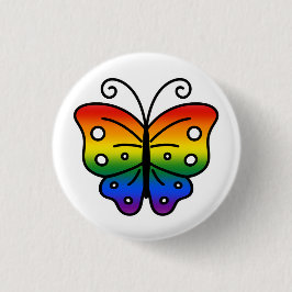 Chapa Redonda De 2,5 Cm Insígnia de Mariposa de Orgullo Gay