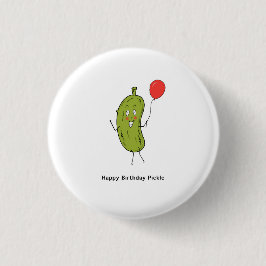 Chapa Redonda De 2,5 Cm Insígnia de pepino de cumpleaños, botón, pin adora