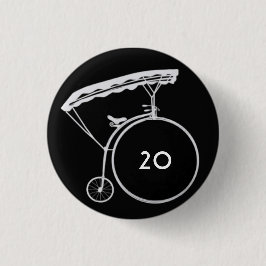 Chapa Redonda De 2,5 Cm insignia de personalizado reversa de aldeano