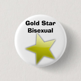 Chapa Redonda De 2,5 Cm Insignia del Bisexual de la estrella del oro