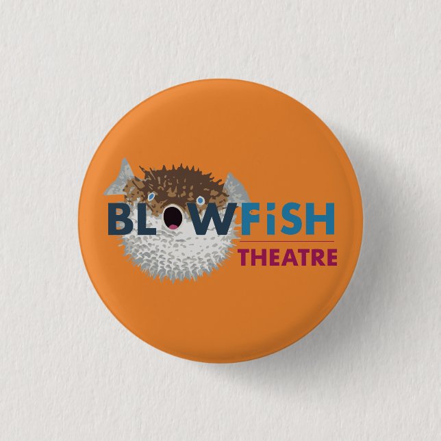 Chapa Redonda De 2,5 Cm Insignia del Blowfish (Anverso)