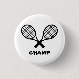 Chapa Redonda De 2,5 Cm Insignia del campeón de tenis