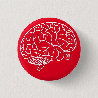 Chapa Redonda De 2,5 Cm Insignia del cerebro