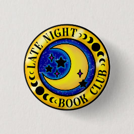 Chapa Redonda De 2,5 Cm Insignia del club nocturno de libros