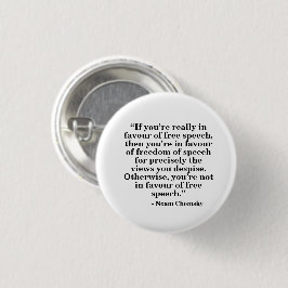 Chapa Redonda De 2,5 Cm Insignia del discurso libre - cita 30