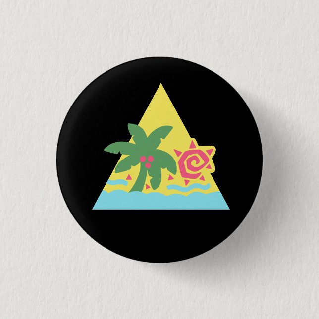 Chapa Redonda De 2,5 Cm Insignia del instinto del pelo del purpurina (Anverso)