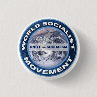 Chapa Redonda De 2,5 Cm Insignia del movimiento socialista del mundo