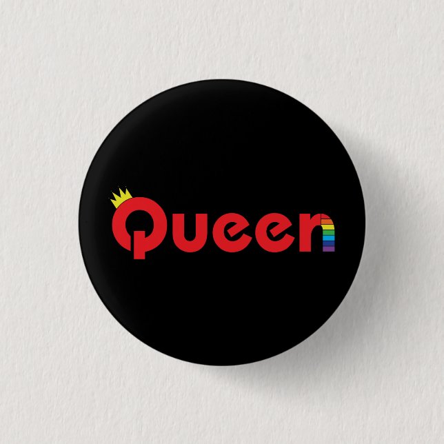 Chapa Redonda De 2,5 Cm Insignia del orgullo de Queer/n (Anverso)