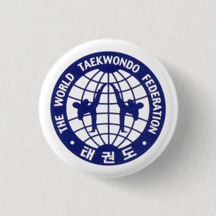 Chapa Redonda De 2,5 Cm Insignia del Taekwondo