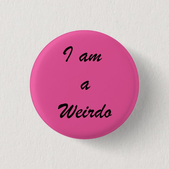 Chapa Redonda De 2,5 Cm insignia del weirdo (Anverso)