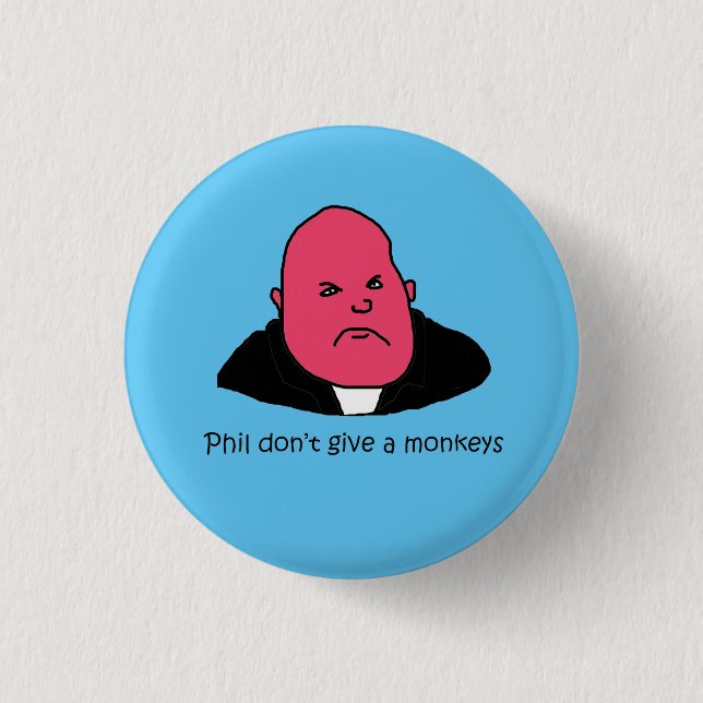 Chapa Redonda De 2,5 Cm Insígnia divertida de Phil Mitchell (Anverso)