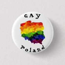 Chapa Redonda De 2,5 Cm Insignia GAY de Polonia