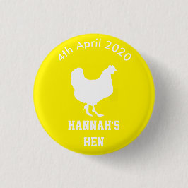 Chapa Redonda De 2,5 Cm Insignia personalizada de la noche de la gallina