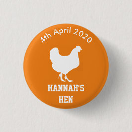 Chapa Redonda De 2,5 Cm Insignia personalizada de la noche de la gallina