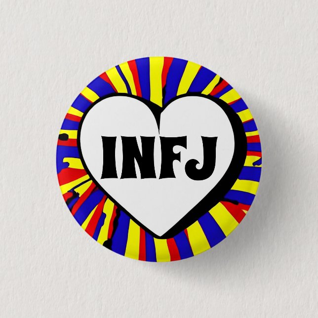 Chapa Redonda De 2,5 Cm Insignia redonda INFJ MBTI 3 Cm (Anverso)