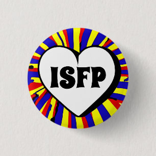Chapa Redonda De 2,5 Cm Insignia redonda ISFP MBTI 3 Cm