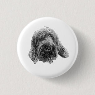 Chapa Redonda De 2,5 Cm Insígnia Rústica Spinone