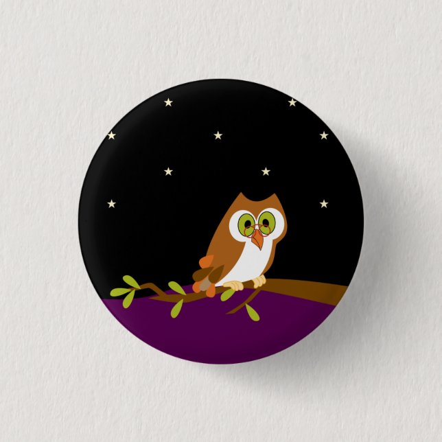 Chapa Redonda De 2,5 Cm Instinto de Button_owl (Anverso)