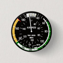 Chapa Redonda De 2,5 Cm Instrumento de vuelo del indicador de velocidad de