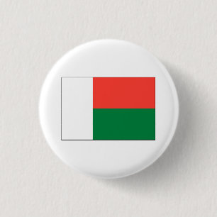 Chapa Redonda De 2,5 Cm International de la BANDERA de Madagascar