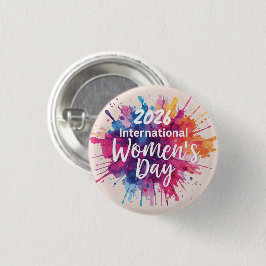 Chapa Redonda De 2,5 Cm International Women's Day 2026