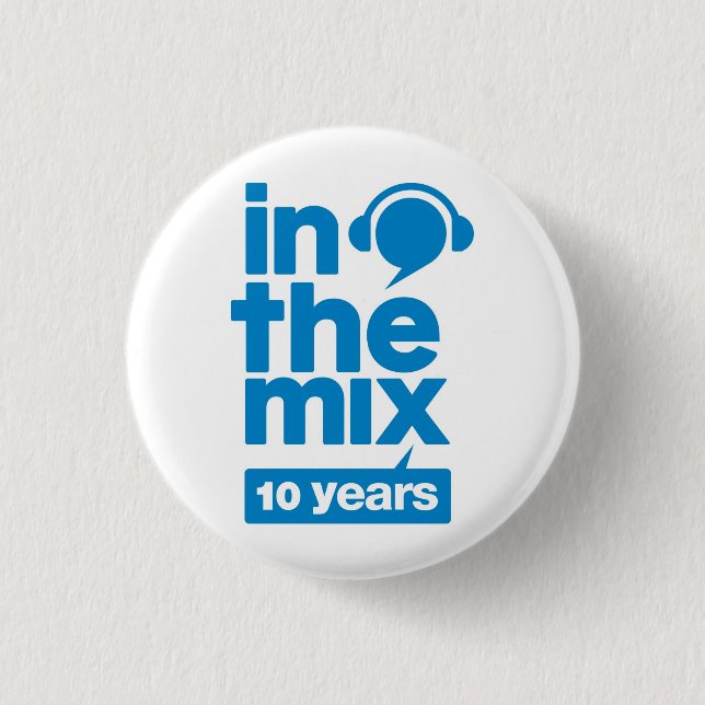 Chapa Redonda De 2,5 Cm inthemix 10 años de botones (Anverso)