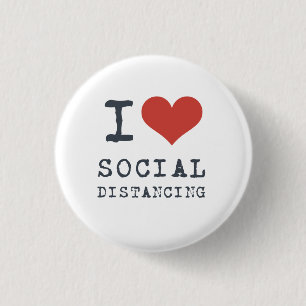 Chapa Redonda De 2,5 Cm Introvertido que ama el distanciamiento social