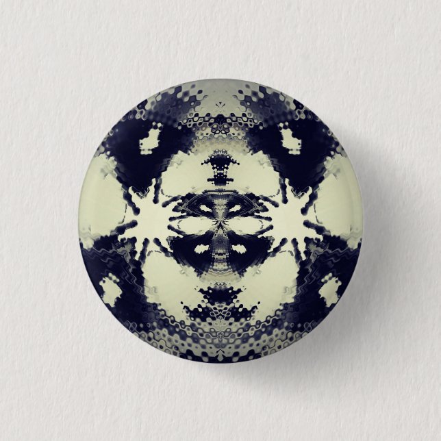Chapa Redonda De 2,5 Cm Inversión de "Rorschach" por Mzeroxx69 (Anverso)