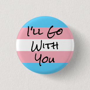 Chapa Redonda De 2,5 Cm Iré contigo Trans Rights
